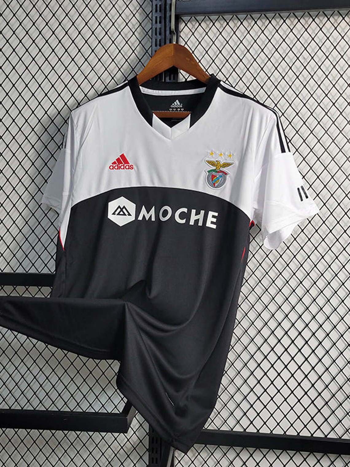 CAMISA RETRÔ DO BENFICA 13/14 BRANCO E PRETO 1