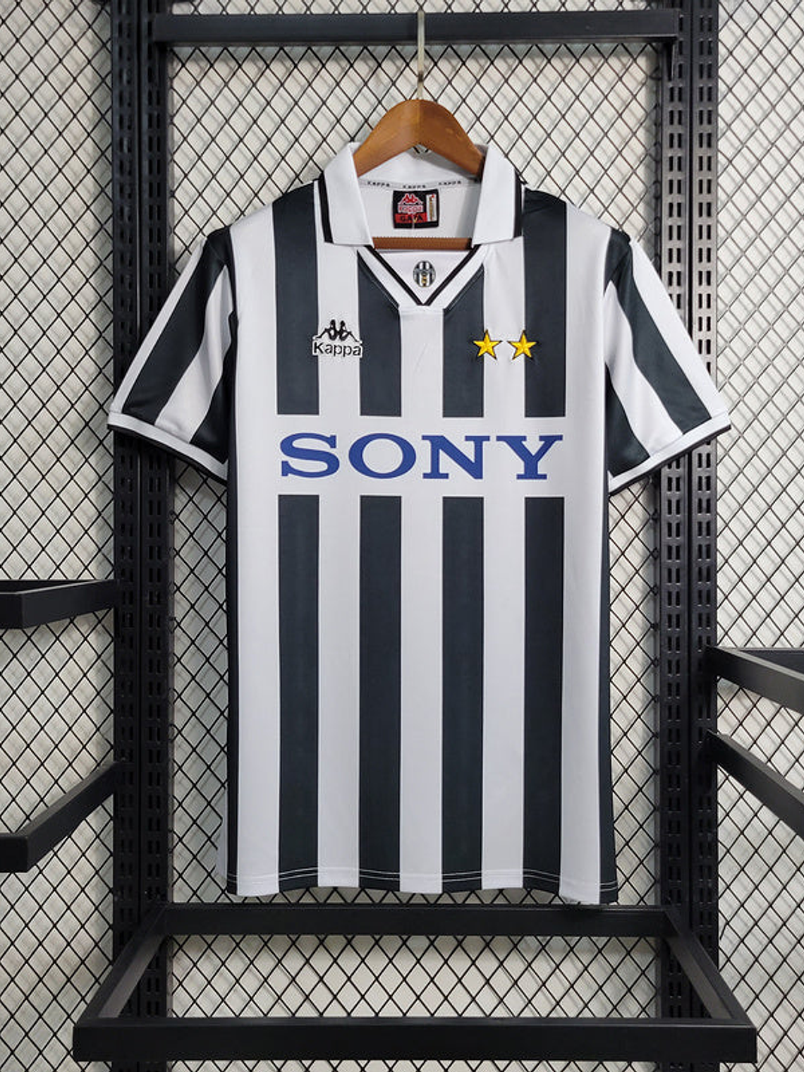 CAMISA RETRÔ DA JUVENTUS 95/97 BRANCO E PRETO 2
