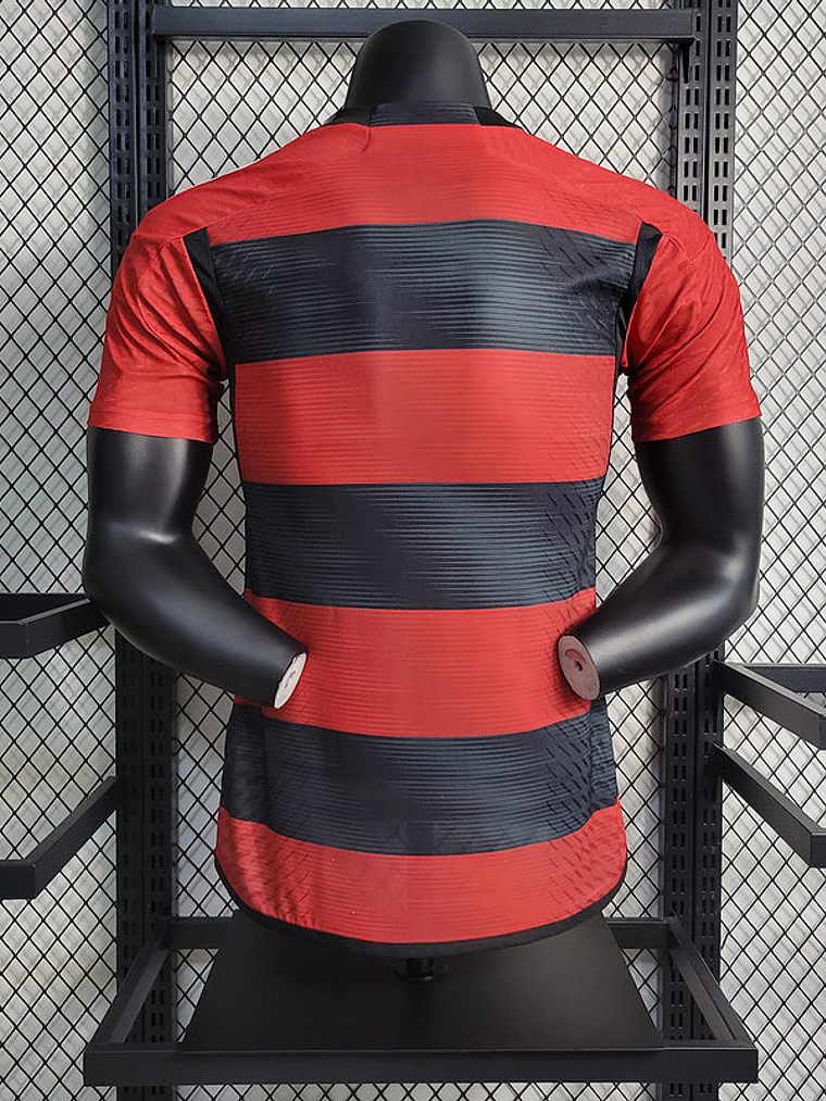 CAMISA VERSÃO PLAYER DO FLAMENGO 23/24 VERMELHO E PRETO 2
