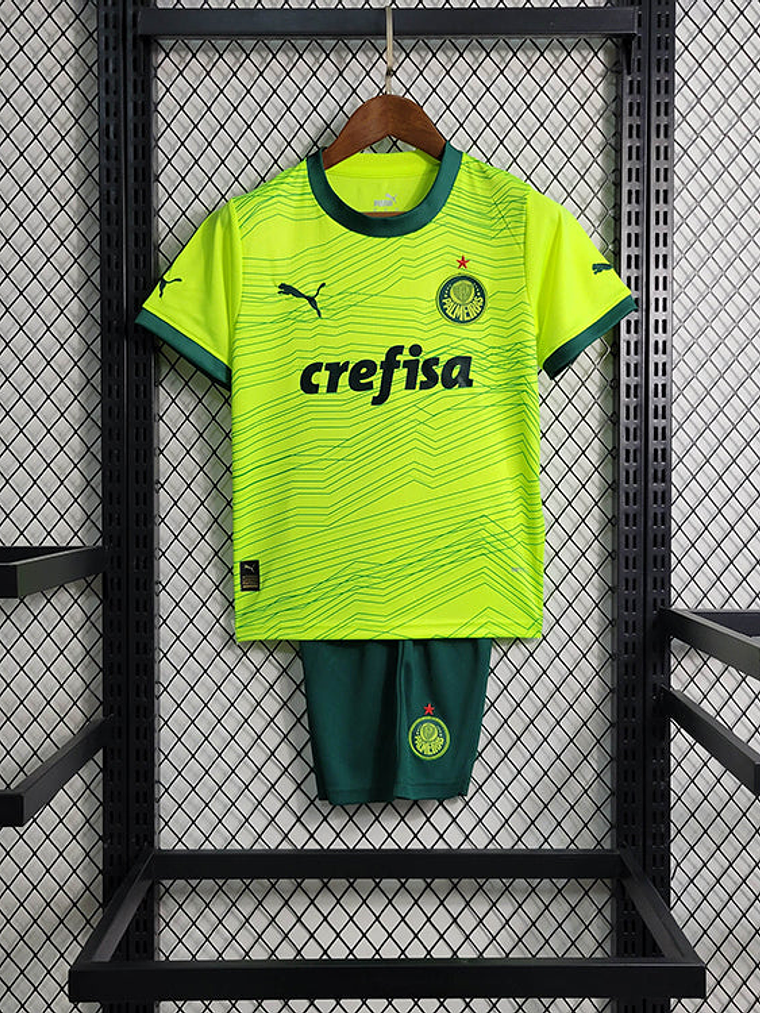 KIT INFANTIL DO PALMEIRAS 23/24 VERDE NEON 1
