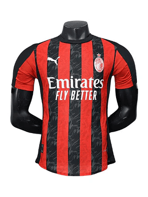 CAMISOLA VERSÃO PLAYER DO MILAN 25/26 VERMELHO E PRETO