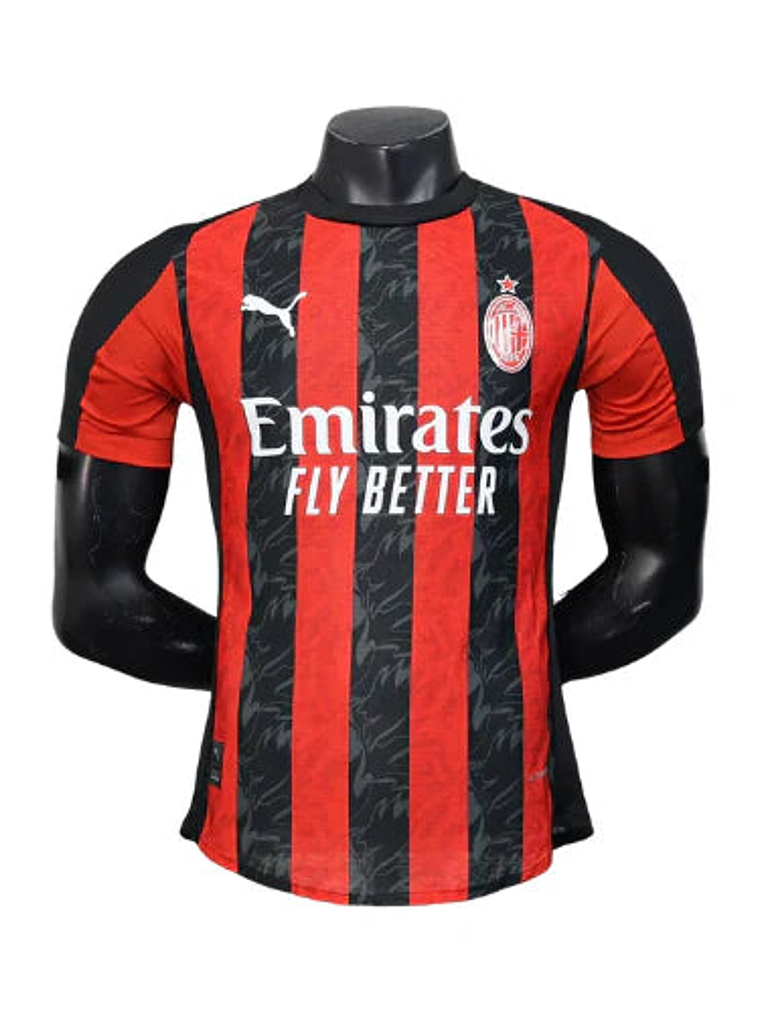 CAMISOLA VERSÃO PLAYER DO MILAN 25/26 VERMELHO E PRETO 1