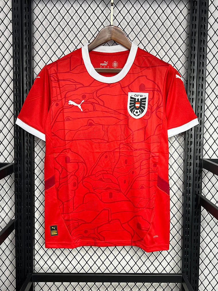 CAMISOLA DA SELEÇÃO DA AUTRIA 24/25 VERMELHO 2