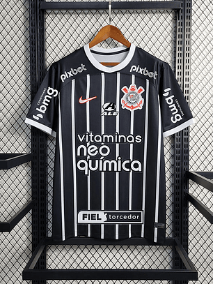 CAMISOLA DO CORINTHIANS 24/25 PRETO E BRANCO
