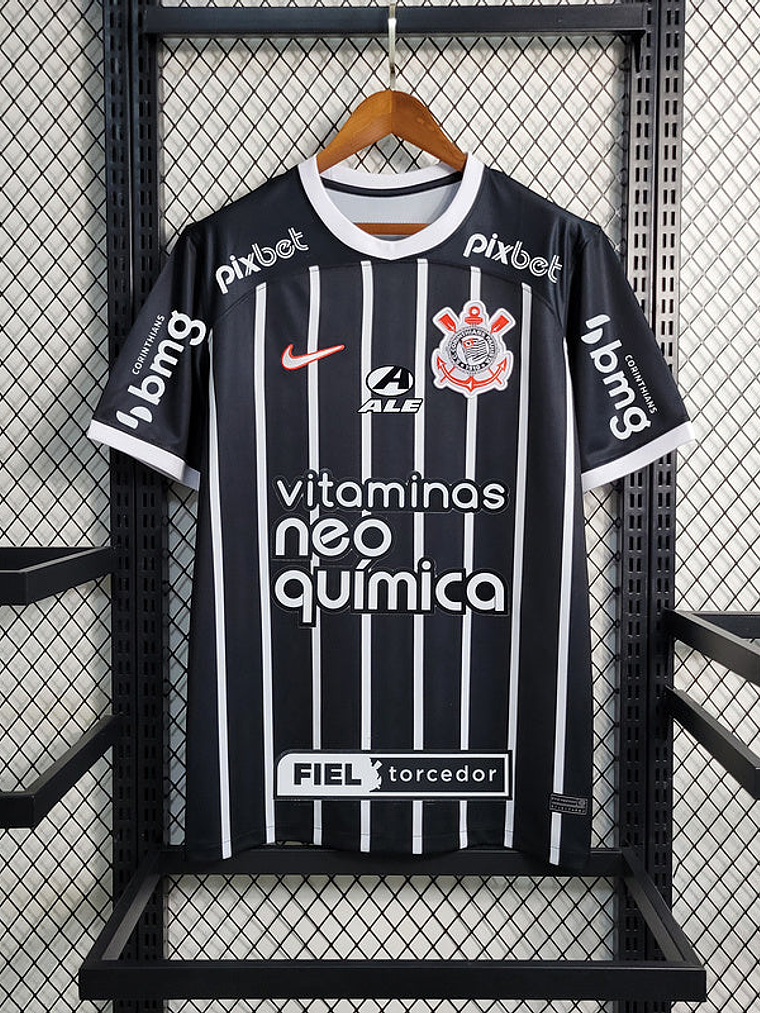 CAMISOLA DO CORINTHIANS 24/25 PRETO E BRANCO 1