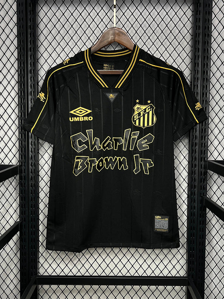 CAMISOLA DO SANTOS 24/25 PRETO EDIÇÃO CHARLIE BROWN JR 2