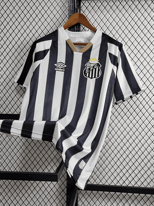 CAMISOLA DO SANTOS 24/25 BRANCO E PRETO