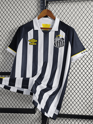 CAMISOLA DO SANTOS 23/24 BRANCO E PRETO