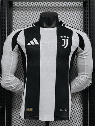 CAMISOLA MANGA LONGA DA JUVENTUS 24/25 BRANCO E PRETO