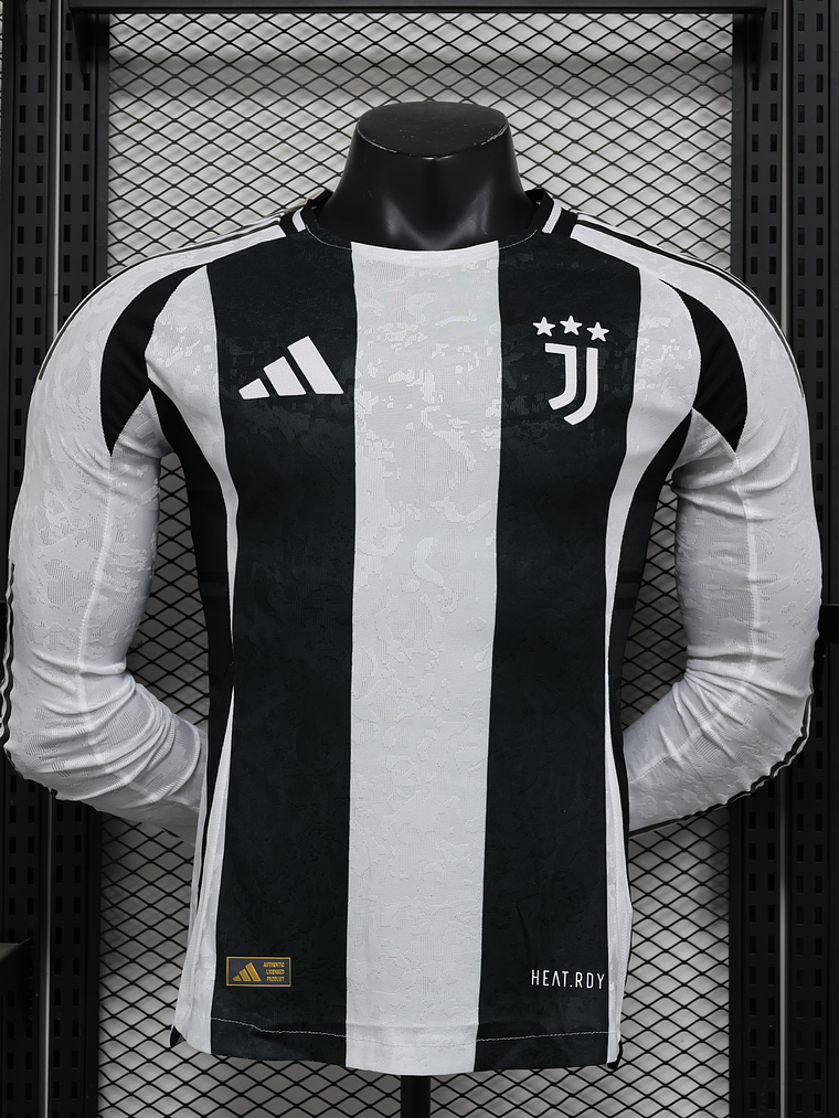 CAMISOLA MANGA LONGA DA JUVENTUS 24/25 BRANCO E PRETO 1
