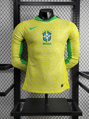 CAMISOLA MANGA LONGA DO BRASIL 24/25 AMARELO