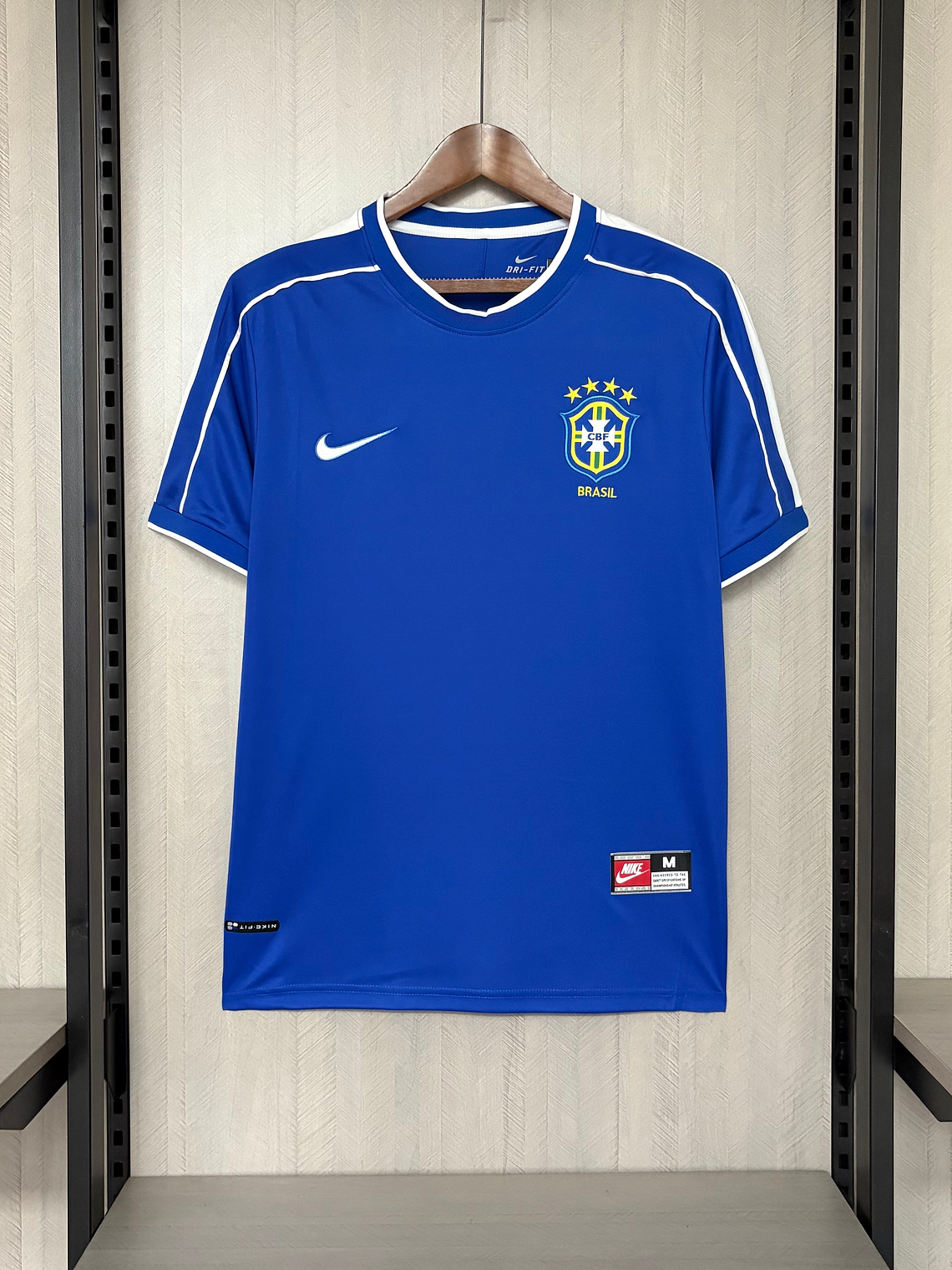 CAMISOLA DA SELEÇÃO DO BRASIL 1998 AZUL 1