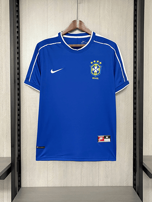 CAMISOLA DA SELEÇÃO DO BRASIL 1998 AZUL
