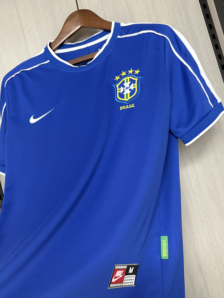 CAMISOLA DA SELEÇÃO DO BRASIL 1998 AZUL 3