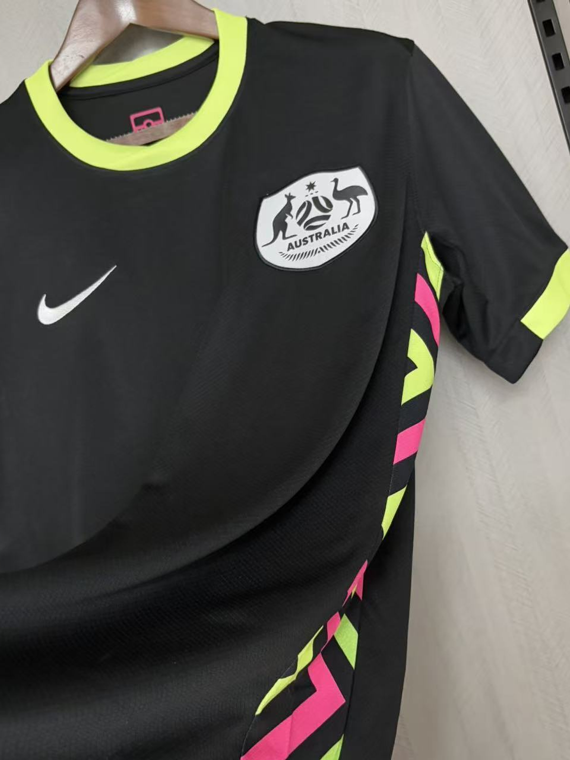 CAMISOLA DA SELEÇÃO DA AUSTRALIA 25/26 PRETA 3