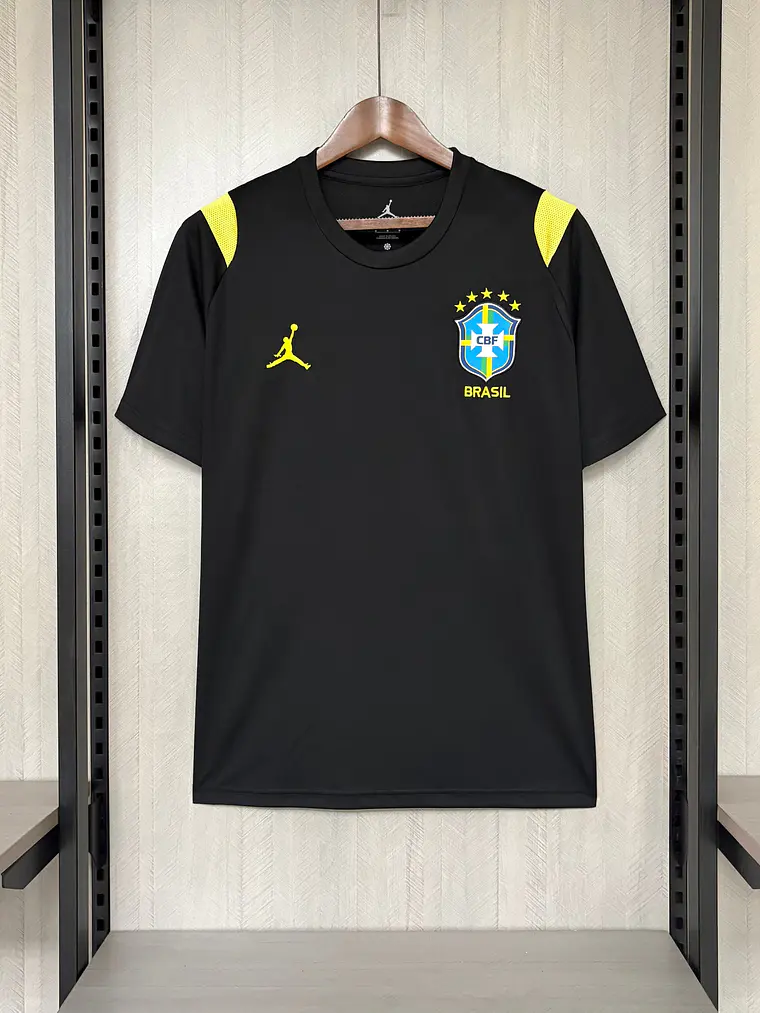 CAMISOLA DA SELEÇÃO DO BRASIL - TREINO - 2026 PRETO 1