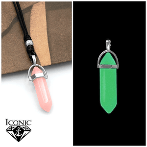 Collar Péndulo Luminoso Fluorescente Rosa
