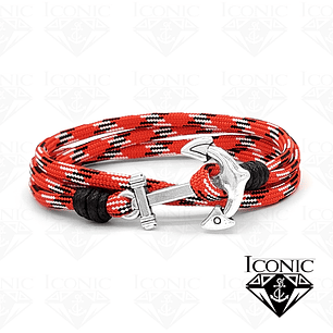 Pulsera Paracord Rojo con Ancla