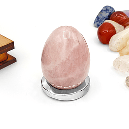 Huevo de Piedra Natural Cuarzo Rosado