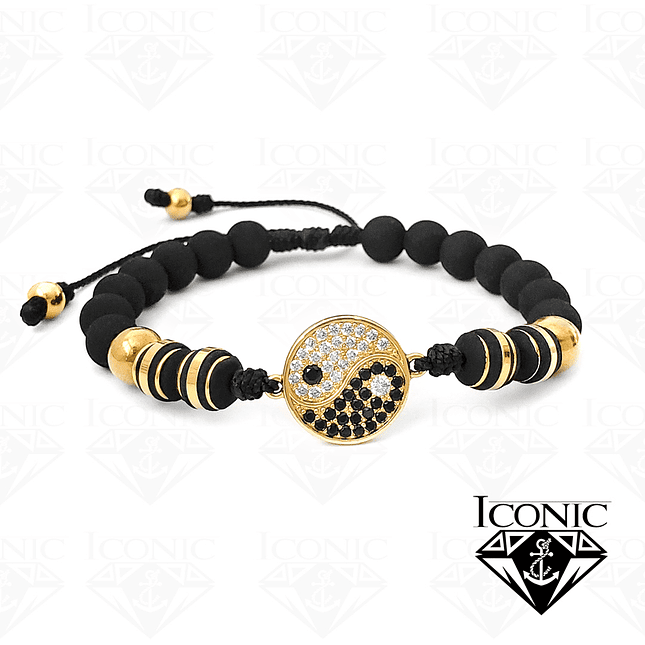 Pulsera Yin Yang Neopreno y Acero 1
