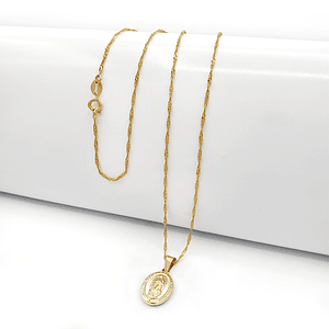 Cadena Virgen Guadalupe Oro Laminado 18k