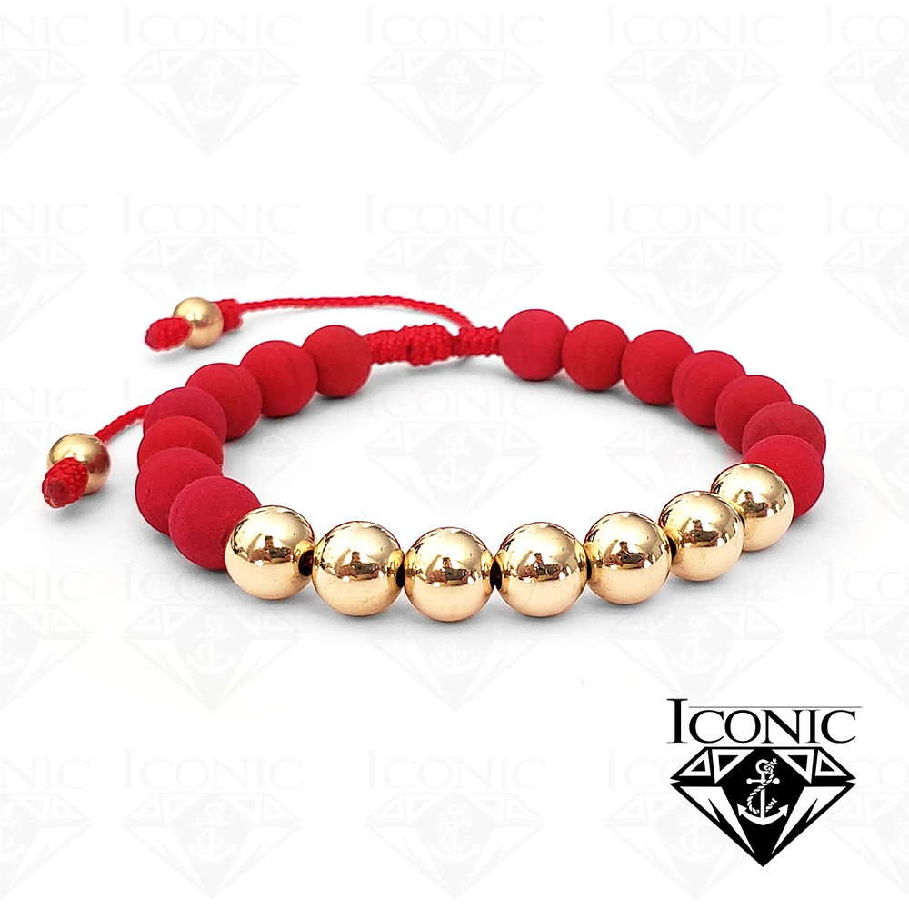 Pulsera con Neopreno y Oro Laminado 18K