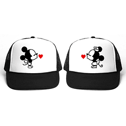 Gorras Beso Mickey & Minnie para Parejas