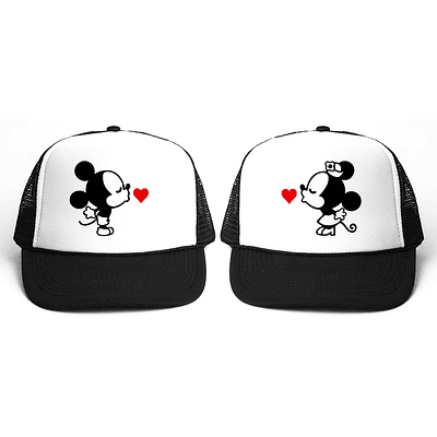 Gorras Beso Mickey & Minnie para Parejas