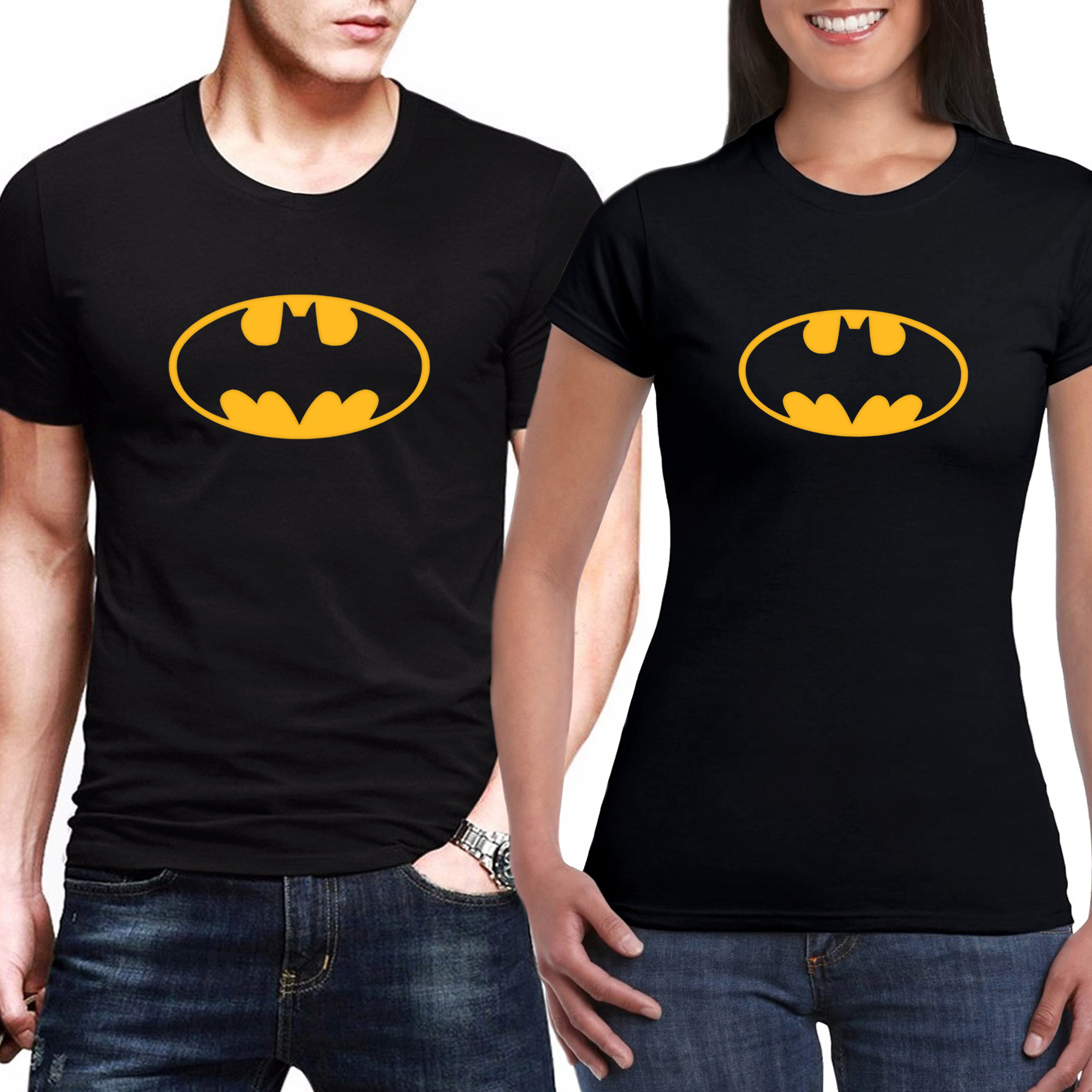 Patria Peatonal Monet Par de Camisetas Batman para Pareja