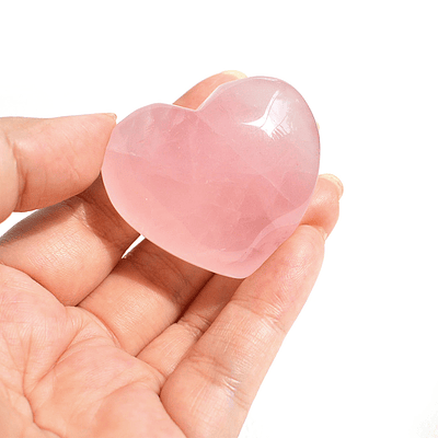 Corazón de Cuarzo Rosado Piedra del Amor