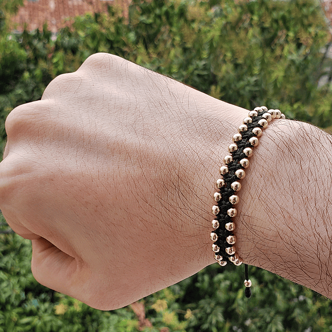 Pulsera Tejida con Oro Laminado 18k 2