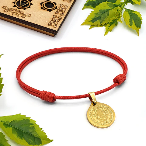 Pulsera Protección San Benito Abad Acero