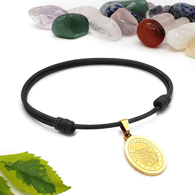 Pulsera Protección Arcángel San Miguel Acero - NEGRO