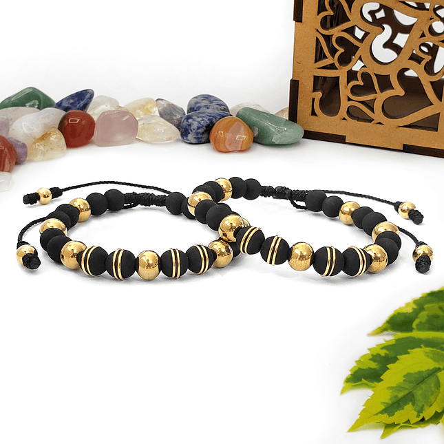 Pulseras para Parejas con Neopreno y Acero 1