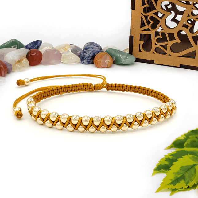 Pulsera Tejida con Oro Laminado 18k 7