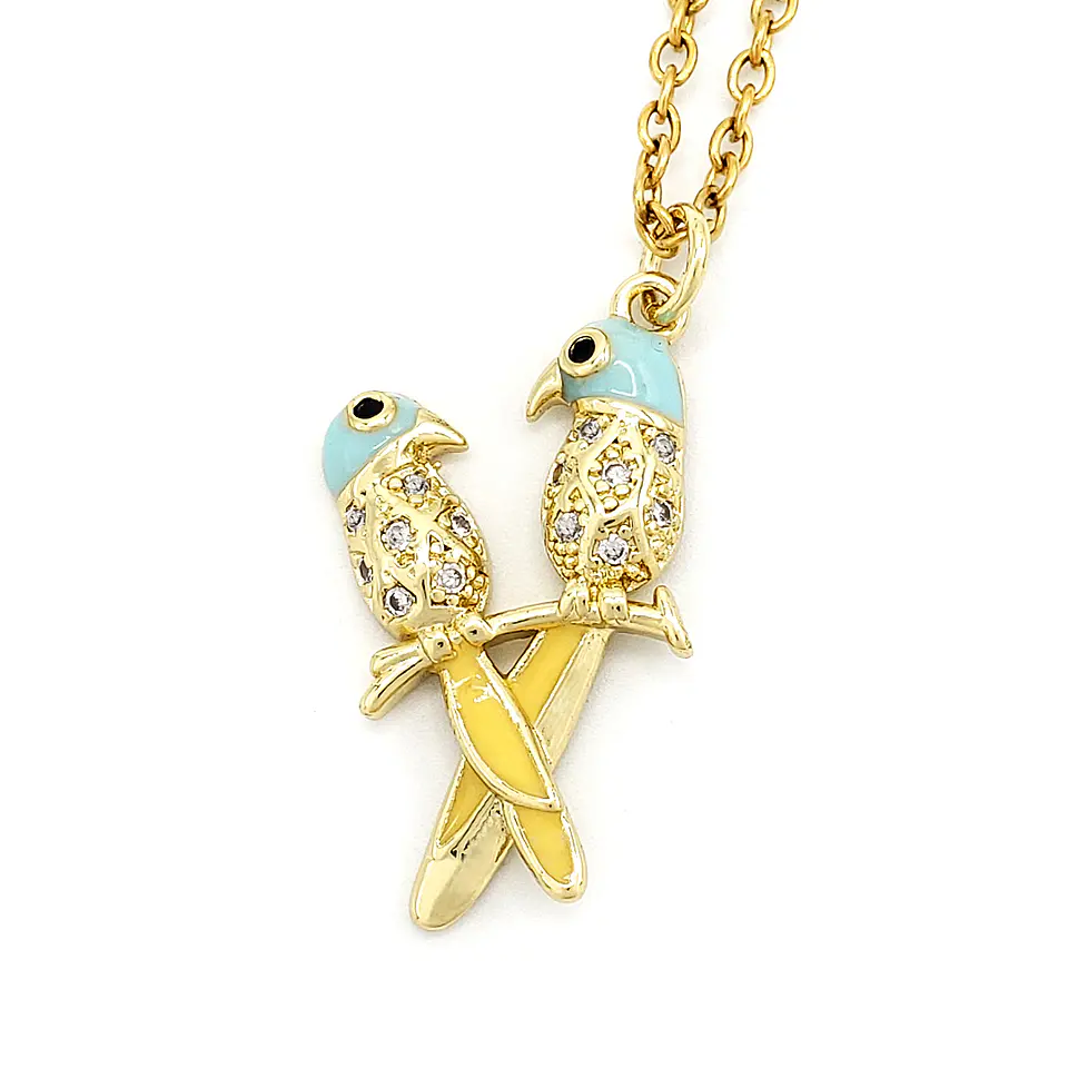 Cadena Acero con Dije Pajaros 1