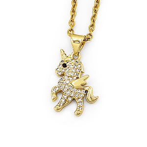 Cadena Acero con Dije Unicornio