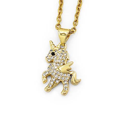Cadena Acero con Dije Unicornio