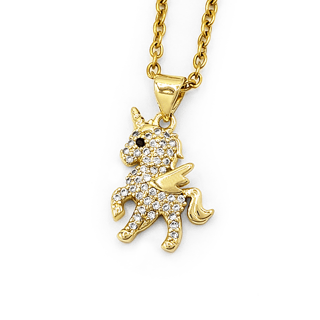 Cadena Acero con Dije Unicornio 1