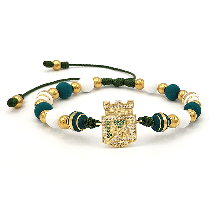 Pulsera Atlético Nacional Neopreno Acero  2