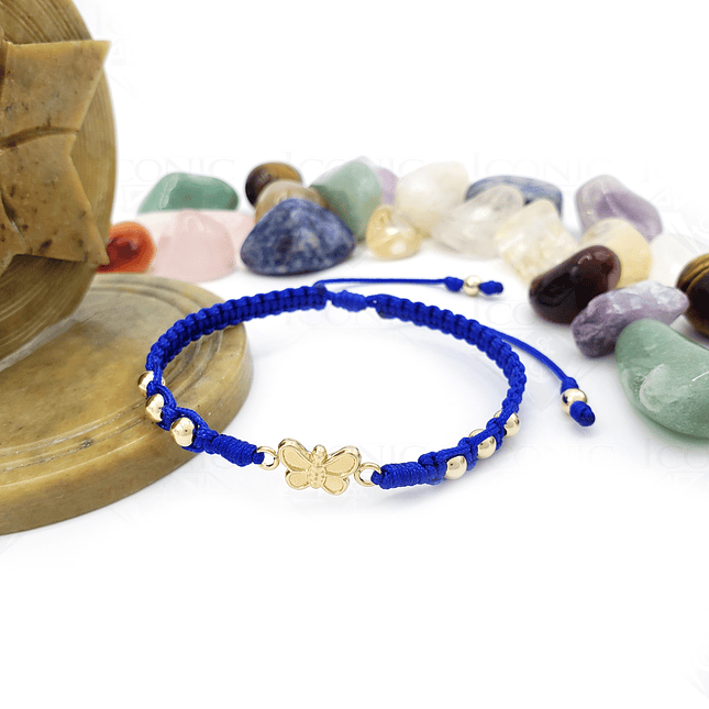 Pulsera Tejida Mariposa Oro Laminado 18k 5