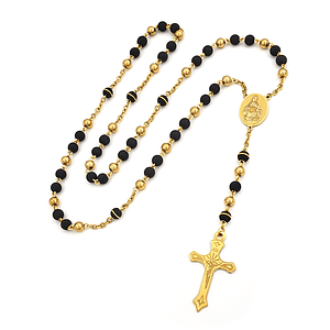 Camándula Rosario Neopreno Acero Inoxidable