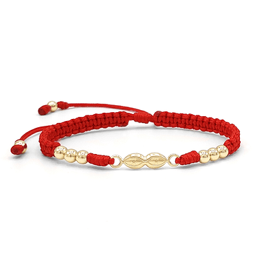 Pulsera Tejida Ojos de Santa Lucia Oro Laminado 18k