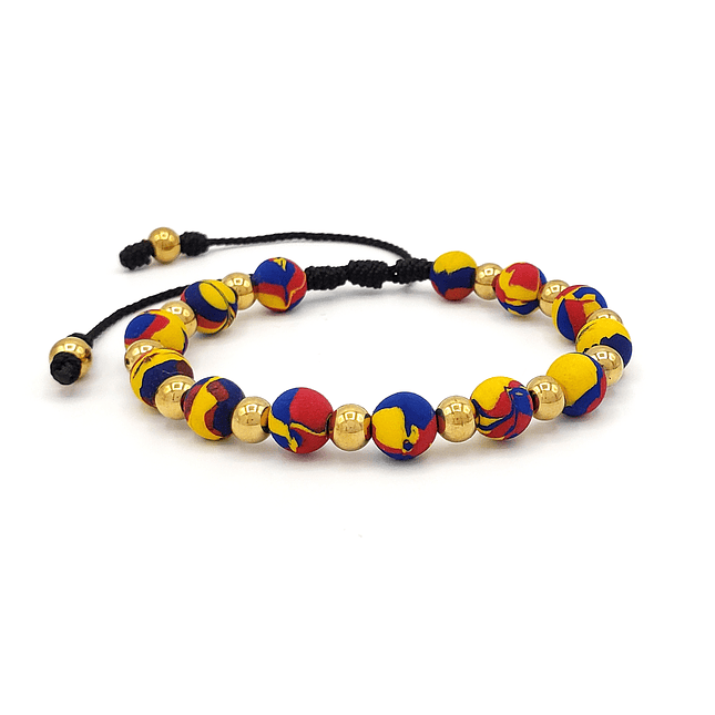 Pulsera con Neopreno Tricolor Colombia y Acero 1