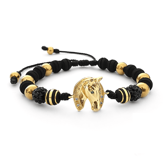 Pulsera con Neopreno Acero y Caballo 1