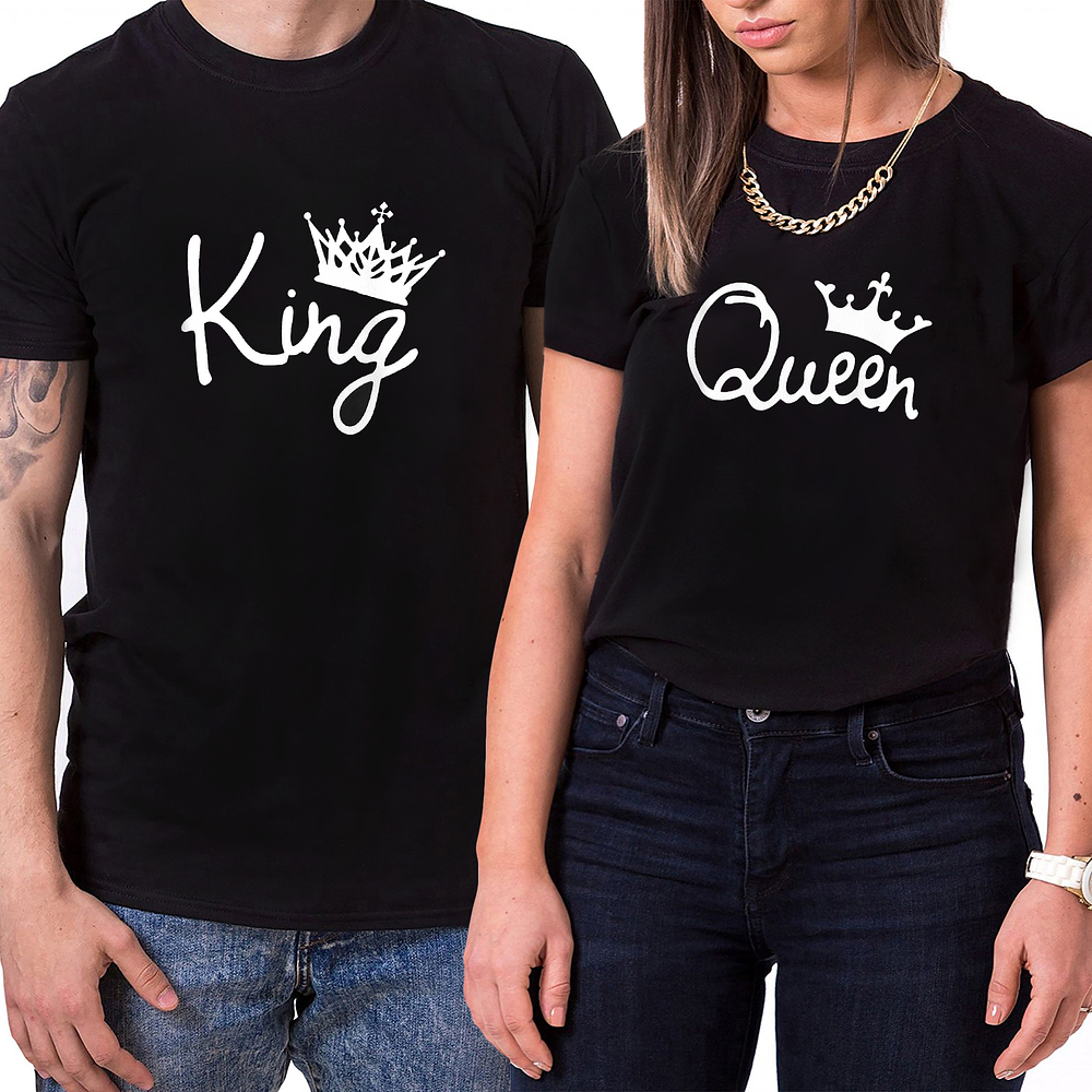 Camisetas King and Queen para Parejas