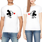 Camisetas Beso Mickey Minnie para Parejas