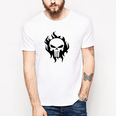 Camiseta Punisher para Caballero - BLANCO