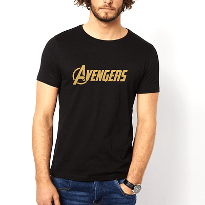 Camiseta Avengers para Caballero - NEGRO