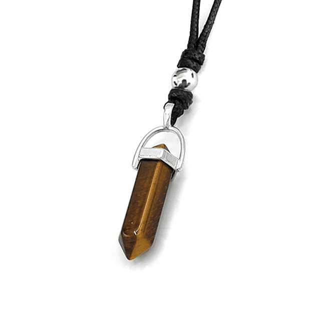 Collar Pendulo Piedra Ojo de Tigre 1